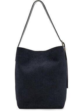 Women The Essential Bucket Tote in Suede Juniper Berry One Size